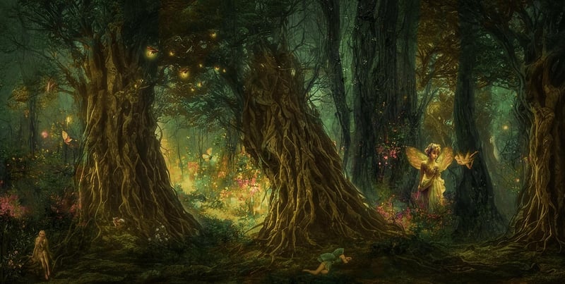 Fairy in a magical forest