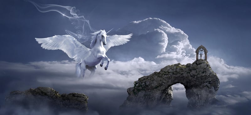 Majestic unicorn in a fantasy setting